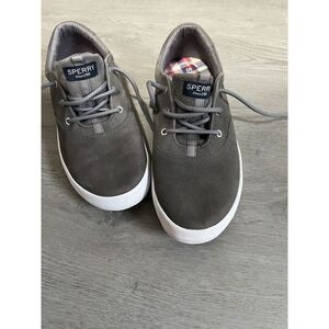 Sperry Top Sider Womens Size 6  Shoes Gray White Suede Casual Low Top Sneakers